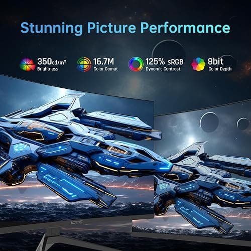 KTC 32 Inch Curved Gaming Monitor, Full HD 1080P@240Hz Monitor, VA 1500R, 1ms, Adaptive Sync, HDR10, HDMI 2.0 / DP1.4, 125% sRGB, VESA, Compatible with Desktop, Laptop, PS5, Xbox, Switch and More thumbnail 4