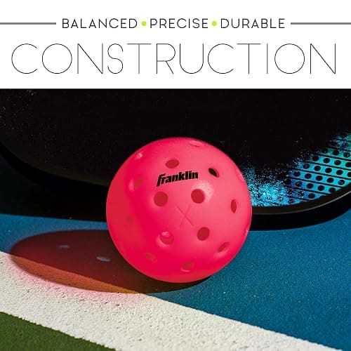 Franklin Sports X-40 Outdoor Pickleballs - Official Ball of USA Pickleball, APP Tour + Pickleball US Open - 3 Packs, 12 Packs, 36 Pickleball Buckets, 50, 100 + 400 Bulk Packs of Regulation Pickleballs - 3 Count - Pink thumbnail 5