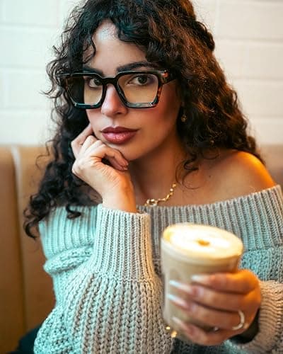 VISOONE Blue Light Blocking Glasses with TR90 Rectangle Frame and Chic Preppy Look for Women Men RIVER thumbnail 2
