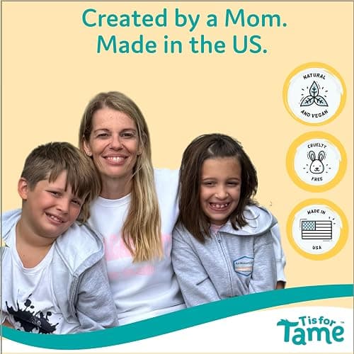 T is for Tame Kids Hair Taming Gel for Soft, Natural Style & Hold | Anti-frizz hair gel (3.38 fl oz), non-sticky, vitamin E, alcohol-free, non-sticky, for all hair types, made in the USA thumbnail 7