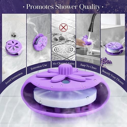 SHARLOVY Purple Shower Steamers Tray, Big Suction Cup Shower Steamer Tablet Holder Dish for Long Lasting Use, Flake Bath Bombs Container, Adornment Household Supply Car Decoration Yoga Decor thumbnail 5