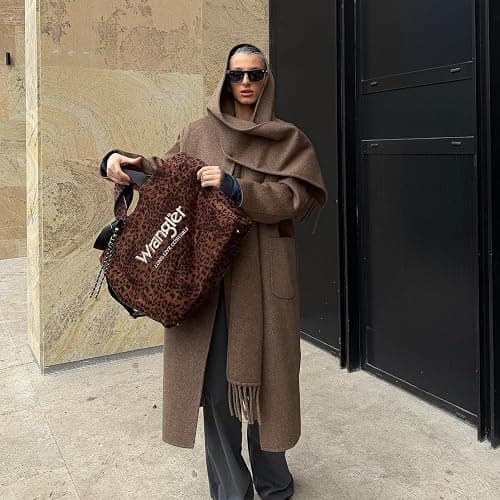 Montana West Wrangler Large Tote Bag for Women Designer Leopard Print Purse for Travel Work Gym thumbnail 2