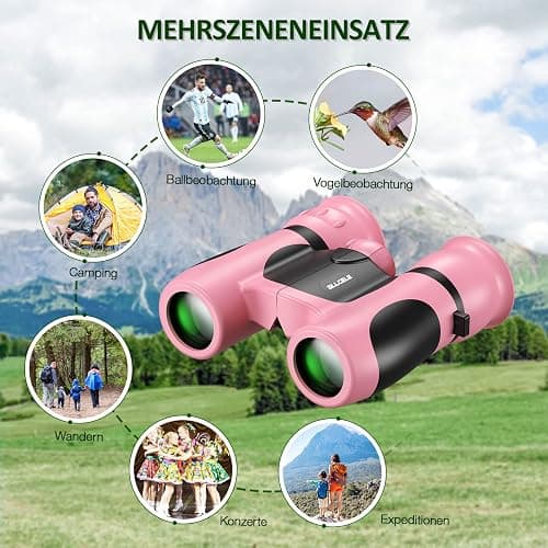ALLCELE Fernglas für Kinder, Kinderfernglas mit starker Vergrößerung 8 x 21, Outdoor Exploration Ferngläser Spielzeug für Junge Mädchen ab 3-12 Jahre. thumbnail 5