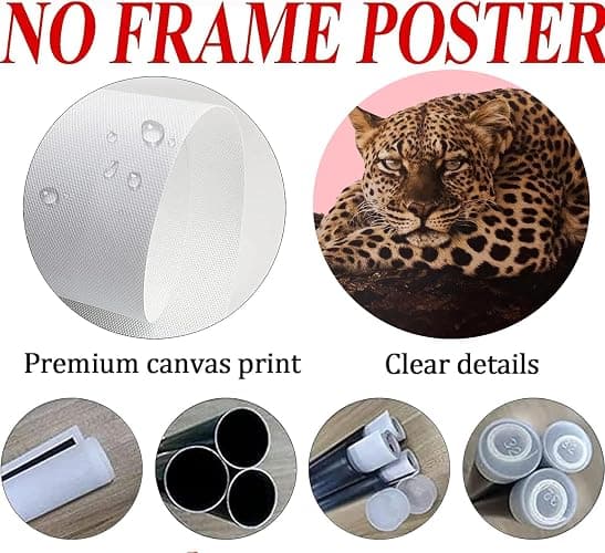 3Pcs Trendy Pink Leopard Wall Art Preppy Leopard Lucky 8 Ball Poster Printing Artwork Y2k Coquette Funky Cheetah Aesthetic Room Decoration for College Apartment, Girls Bedroom Dorm Scene Home Decor thumbnail 4