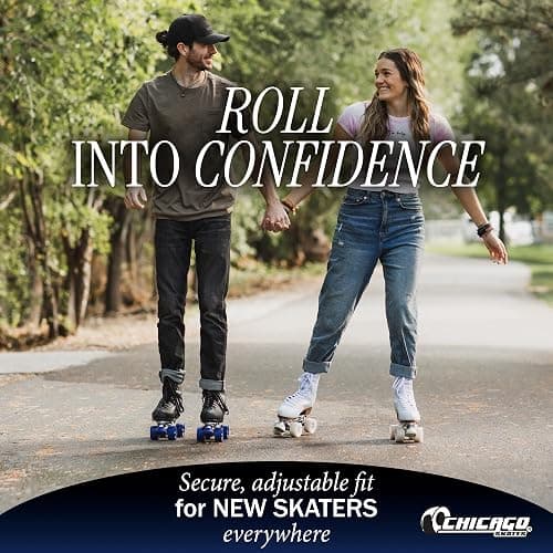 Chicago Skates Classic Quad Roller Skates for Women & Men – Durable & Top Performance, Adjustable High-Top Boots for Safe Indoor/Outdoor Roller Derby–60mm PU Wheels & Semi-Precision Bearings thumbnail 6