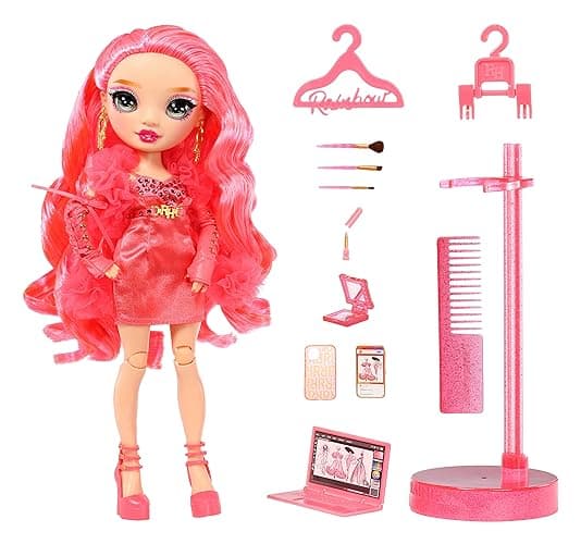 Rainbow High Priscilla- Pink Fashion Doll. Fashionable Outfit & 10+ Colorful Play Accessories. Great Gift for Kids 4-12 Years Old and Collectors. thumbnail 5