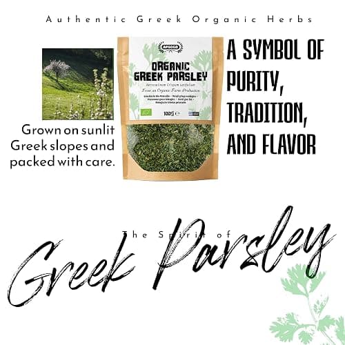 Apsogo Organic Dried Parsley (100g) - Premium Greek Parsley Loose Cut - Fresh Herbal Aroma & Vibrant Green Colour - Eco-Friendly Resealable Pouch - Natural Culinary Herb thumbnail 5