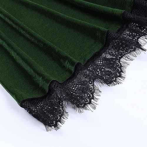 TSMNZMU Womens Gothic Lolita Dress Velvet Moon Camisole Dresses Sleeveless Punk Grunge Emo Dress Goth Alt Witchy Fairy Dress thumbnail 5