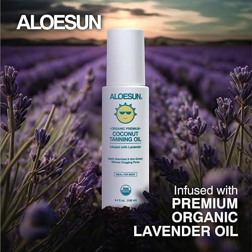 ALOESUN Organic Coconut Tanning Oil Spray Infused with Organic Lavender Oil | Natural Deep Tanning Accelerator | Moisturizing & Hydrating Tan | Non-Greasy | Vegan & Cruelty-Free | Travel Size 3.4 Oz | Organic, Coconut, Non-Greasy, Vegan, Cruelty-Free thumbnail 8