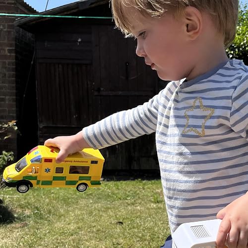 D.A.Y. Republic UK 1:40 Scale Emergency Ambulance Toy With Flashing Lights & Sounds, Friction Powered Play Vehicle, for Boys and Girls thumbnail 8