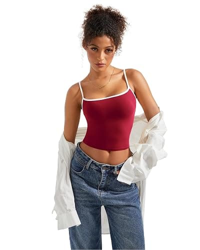 SUUKSESS Women Sexy Square Neck Tank Top Summer Y2K Going Out Basic Cami Shirt thumbnail 5