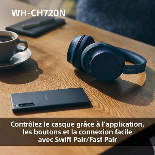 Sony WH-CH720N - Casque Bluetooth sans Fil à réduction de Bruit - Micro intégré - jusqu'à 35 Heures d'autonomie et Charge Rapide - Rose thumbnail 8