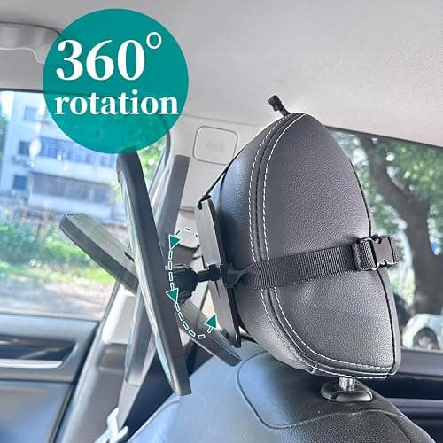 Funbliss Baby Car Mirror for Rear Facing Seat,360° Rotation, Safety CertifiedShatterproof Acrylic Glass, Clear Wide View,Infant Car Mirror for Car Seat Rear Facing,Baby Vehicle Mirror - 1pack thumbnail 3