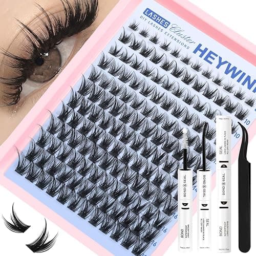 Lash Clusters Kit Wispy Lash Clusters Kit Cluster Eyelash Extensions 8-18mm Lash Extension Kit Eyelash Cluster Eyelash Extensions Clusters with Soft Thin Band Waterproof DIY Individual Lashes - Image 1