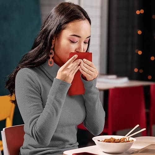 Utopia Kitchen Red Cloth Napkins [12 Pack, 18x18 Inch] Absorbent Cotton Blend Washable and Reusable for Dinner, Restaurant, Lunch, Wedding and Hotel thumbnail 9