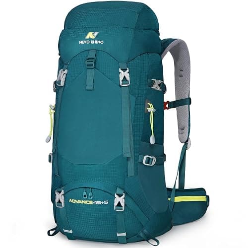 N NEVO RHINO Internal Frame Hiking Backpack 50/60/65/70/80L, Mountain Climbing Camping Backpack Daypack Waterproof Rain Cover - Image 1