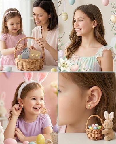 Hypoallergenic Cross Earrings for Women & Girl, Christian Religious Easter Gift Jewelry Gift with Meanningful Quote Card & Gift Pouch thumbnail 9