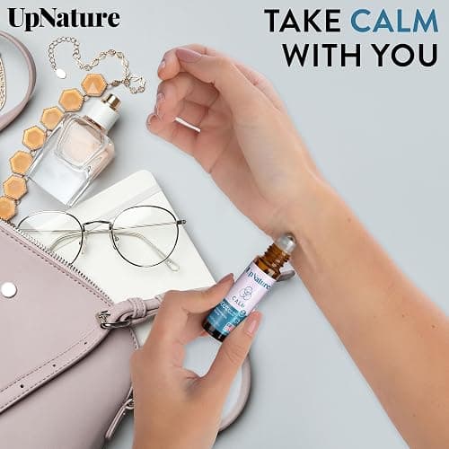 UpNature Calm Essential Oil Roll On - Stocking Stuffers for Women and Men - 100% Natural Stress Relief Aromatherapy Gifts - Relaxation Self Care Gifts for Women thumbnail 4