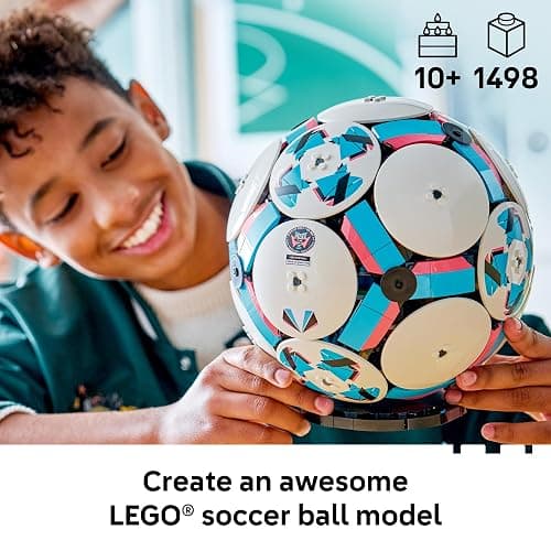 LEGO Editions Soccer Ball - Building Toy for Kids - Collectible Sports Decor for Boys & Girls, Ages 10+ - Includes Micro Stadium - Gift for Birthdays - 43019 thumbnail 2