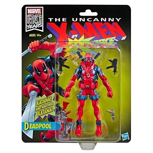 Marvel Legends Series Deadpool, Marvel Comics Uncanny X-Men X-Force Retro Collectible 6 Inch Action Figure for Adults Ages 14 and Up thumbnail 3