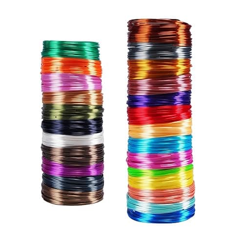 25 Colors Silk Shiny PLA Filament Sample Pack, Each Color 4 Meter Length, Total 100m 3D Printer 3D Pen Material Refill, with Extra 2 Finger Caps by MIKA3D thumbnail 3