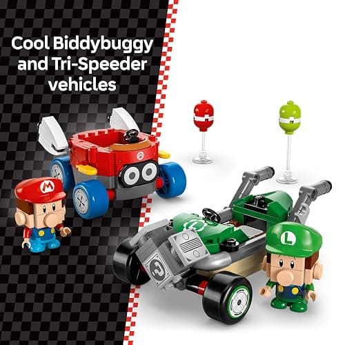 LEGO Super Mario: Mario Kart Baby Mario vs. Baby Luigi - Collectible Toy Building Set for Kids, Boys and Girls, Ages 8+ - Nintendo Mario Kart Toy for Fans - Gift Idea for Birthdays - 72034 thumbnail 4
