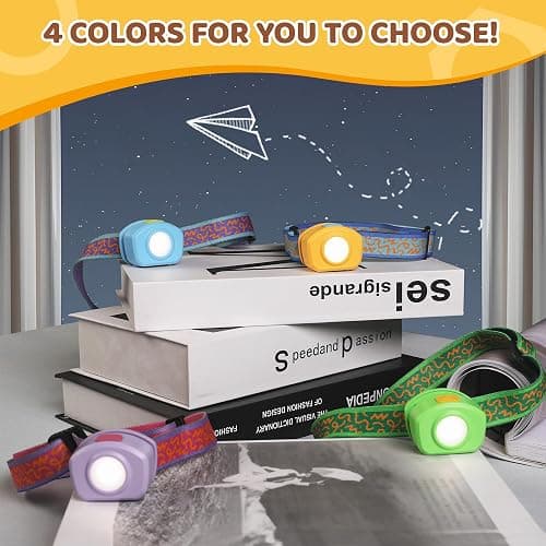 EverBrite LED Headlamp Rechargeable Kids Headlamp with RGB Mode and Adjustable Headband, 3 Modes Multicolor Headlamp for Camping, Reading, Exploring, Halloween, Christmas thumbnail 6