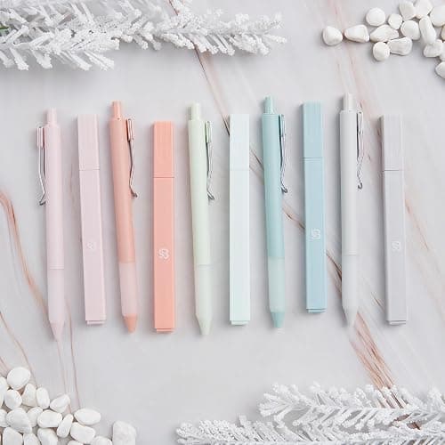 BLIEVE - Aesthetic Highlighters and Gel Pens With Soft Ink And Tip, Bible Highlighters and Pens No Bleed, Dry Fast Easy to Hold, for Bible Journaling Planner School Supplies (Pastel) thumbnail 8