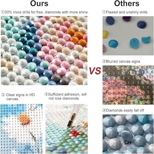GOUOYANA Diamond Art Kits for Adults, Lighthouse Diamond Painting Kits for Beginner Ocean Coast Round 5D Full Drill Diamond Dots Crafts for Home Wall Decor Gifts 20x16 Inch thumbnail 6
