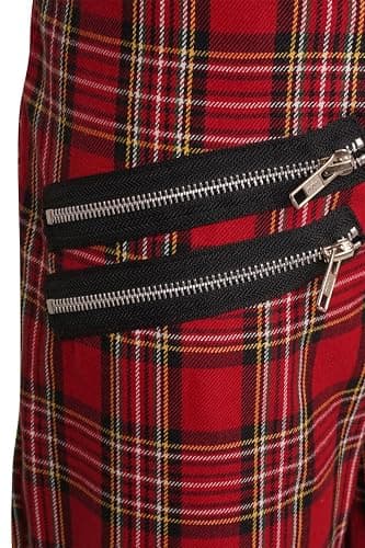 Ro Rox Check Trousers Unisex Plaid Tartan Pants Emo Punk Gothic Tapered thumbnail 5
