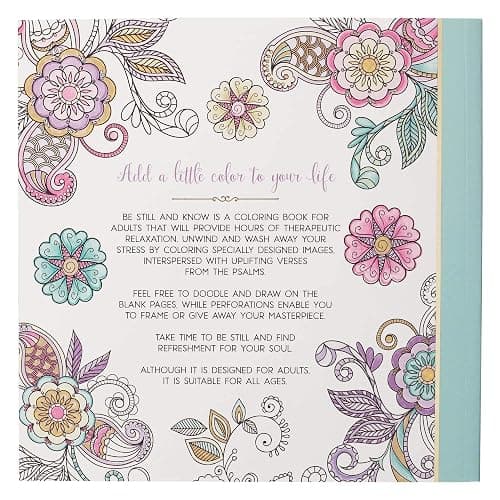Be Still and Know with Scripture Verses from Psalms Coloring Book for Adults and Teens thumbnail 2