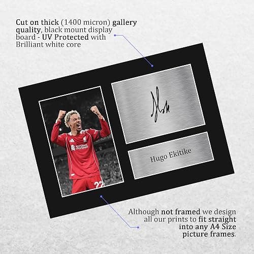 HWC Trading Hugo Ekitike Liverpool Gifts Printed Signed Autograph Picture for Football Fans and Supporters - A4 thumbnail 3