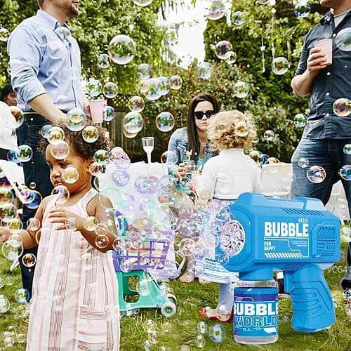SmartYeen 8-Pack Automatic Bubble Gun,Bubble Machine Blower Outdoor Toys for Toddlers Ages 1-8 Gifts Wedding Party Favors thumbnail 2