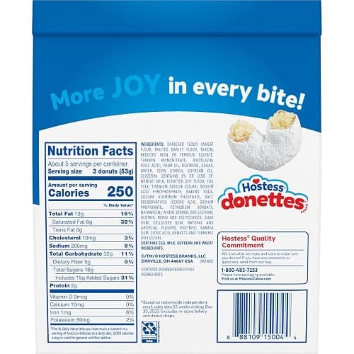 Hostess Donettes, Powdered Mini Donuts, 10 Oz. Bag thumbnail 8