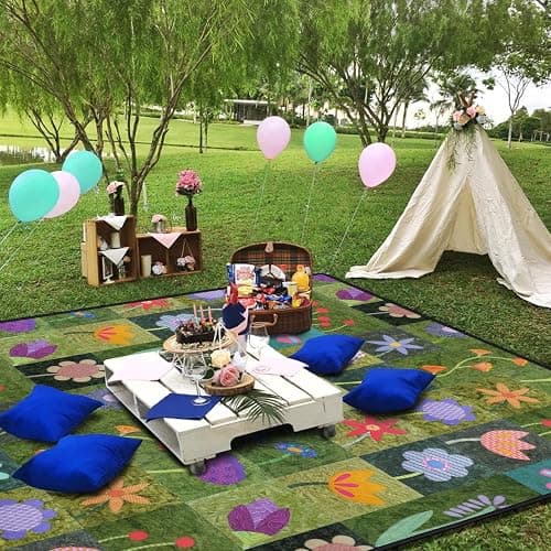 Supfitness Extra Large Picnic Blankets Waterproof Foldable (60 "x 80") Beach Blanket Waterproof Sandproof,3-Layer Thicking Mat Outdoor Packable Camping Blanket thumbnail 7