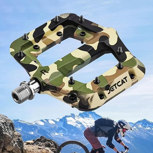 JETCAT Mountain Bike Pedals Flat - MTB Pedals Flat, Bicycle Pedals for BMX/MTN/Road/Gravel/EBike, BMX Pedals, Platform Pedals, Adults & Kids Bike Replacement Upgrades Parts 9/16 thumbnail 9