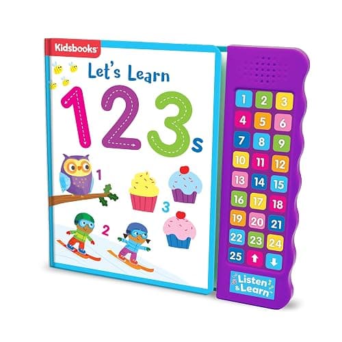 Let's Learn 123s - Interactive Counting Sound Book for Toddlers | 27 Fun Buttons, Tracing & Number Recognition | Engaging Early Learning Board Book (Listen & Learn) - Board book thumbnail 3