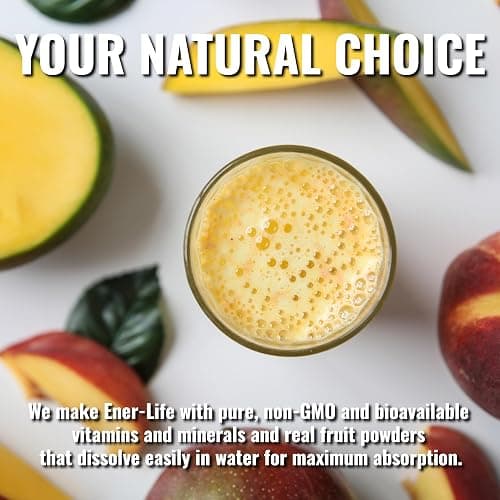 Ener-C Peach Mango Multivitamin Drink Mix Powder Vitamin C 1000mg & Electrolytes with Real Fruit Juice Natural Energy & Immune Support for Women & Men - Non-GMO Vegan & Gluten Free - 30 Count thumbnail 5
