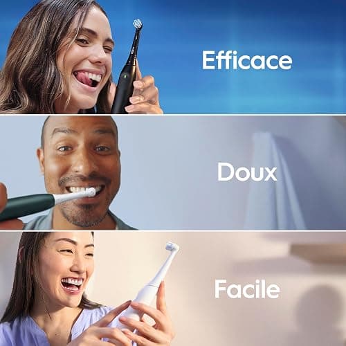 Oral-B Brosse A Dents Electrique iO 2 Noire, 3 Modes De Nettoyage, Brossage Souple Et Silencieux, Capteur De Pression, Brossette Oral B De Rechange, Chargeur, Etui De Voyage thumbnail 3