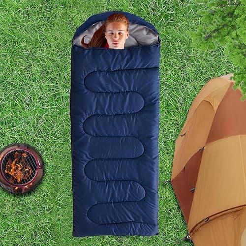 Sleeping Bags For Adults, Camping Sleeping Bag Warm Sleeping Bag Lightweight Waterproof Single Sleeping Bag Survival Sleeping Bag For Camping Hiking Backpacking Outdoor & Indoor Activities180cm X 75cm thumbnail 2