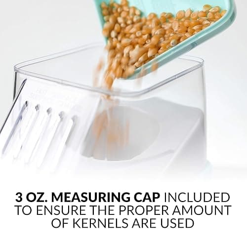 Nostalgia CLHAP12AQ Classic Retro Healthy Hot-Air Tabletop Popcorn Maker, Makes 12 Cups, with Kernel Measuring Scoop, Oil Free, Perfect for Birthday Parties, Movie Nights, Aqua thumbnail 5