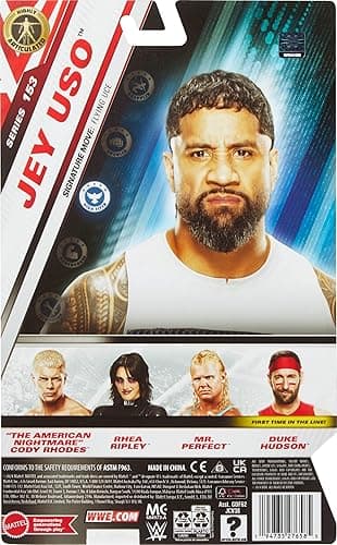 Mattel WWE Jey USO Action Figure, Main Event Series #153 6-inch Collectible with 10 Articulation Points & Life-Like Look - Jey Uso thumbnail 6