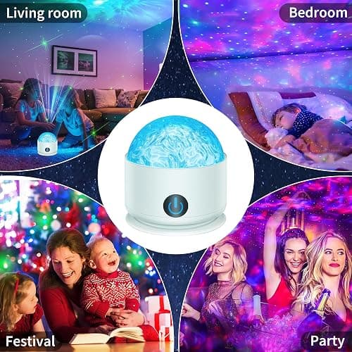 Galaxy Projector Night Light, USB Rechargeable Star Projector Light with Remote Control, 16 Colors Night Lights Milky Way Sensory Light for Kid, LED Nebula Lamp for Kids Adults, Room Party Decor Gift thumbnail 7