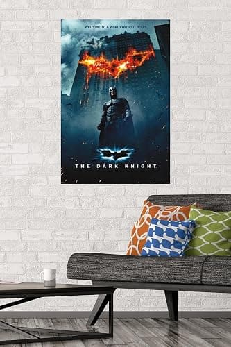Trends International DC Comics - The Dark Knight - Batman Logo On Fire One Sheet Wall Poster, 22.375" x 34", Unframed Version thumbnail 3