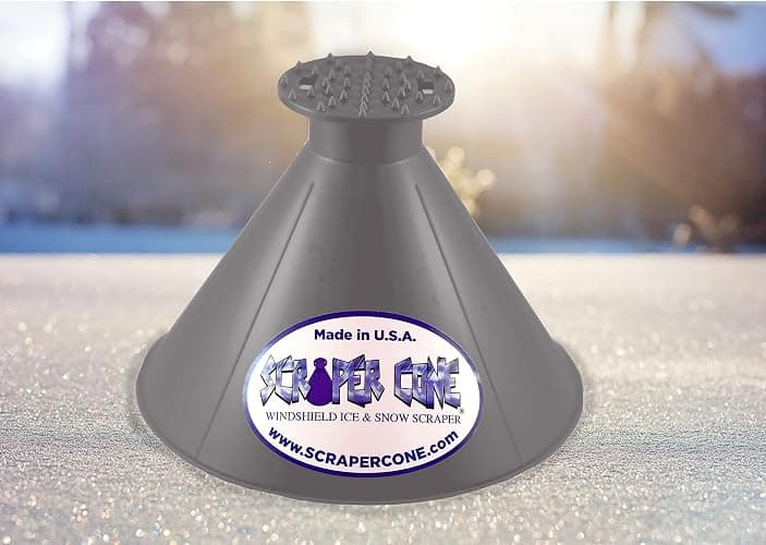 SCRAPER CONE®️ The Original Ice Scraper Made in The USA 10 Colors to Choose from Select Colors to Match Your Favorite Team Snow Removal Magical Frost Removal Funnel Shaped (Hot Pink) thumbnail 7