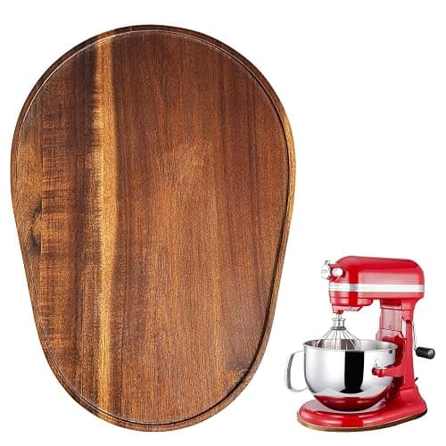 Acacia Wood Mixer Slider Mat for Kitchen Aid 5-8 Qt Tilt-Head Stand Mixer Kitchen Appliance Slider Tray Countertop Storage Attachments - Image 1