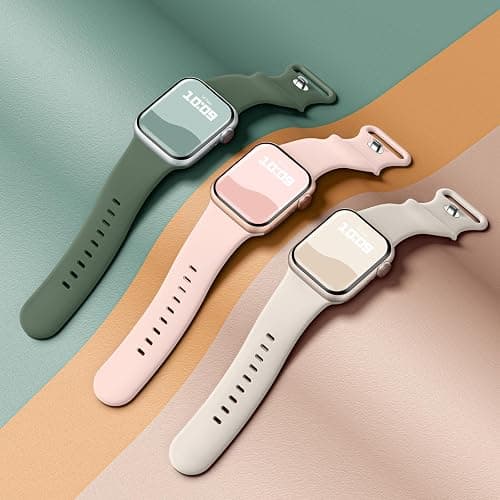 Knossen 20 Pack Compatible with Apple Watch Bands 40mm 41mm 38mm 49mm 45mm 44mm 42mm 46mm for Women Men, Waterproof Silicone Sport Band Straps for iWatch Bands Series 1110 9 8 7 6 5 4 3 SE Ultra/Ultra 2/Ultra 3 thumbnail 3
