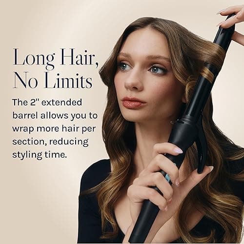 Bio Ionic Long Barrel Styler, Curling Iron with Moisture Heat Technology & NanoIonic MX, Versatile Curling Wand with Adjustable Heat Settings, Hair Curler with Extended Barrel thumbnail 3