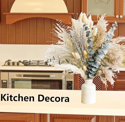 Green Pampas Grass Boho Bouquet – Exquisite Lavender and Eucalyptus Dried Flower Arrangements for Western Boho Decor – Rustic Flowers for Your Bohemian Home, Bedroom, and Wedding Table Décor thumbnail 7
