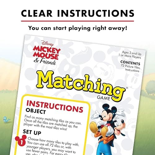 Wonder Forge Mickey Mouse Matching Game - Fun and Educational Disney Memory Card Game for Toddlers, Kids, Boys and Girls Ages 3-5 - Develops Focus, Analysis, and Learning Skills thumbnail 4